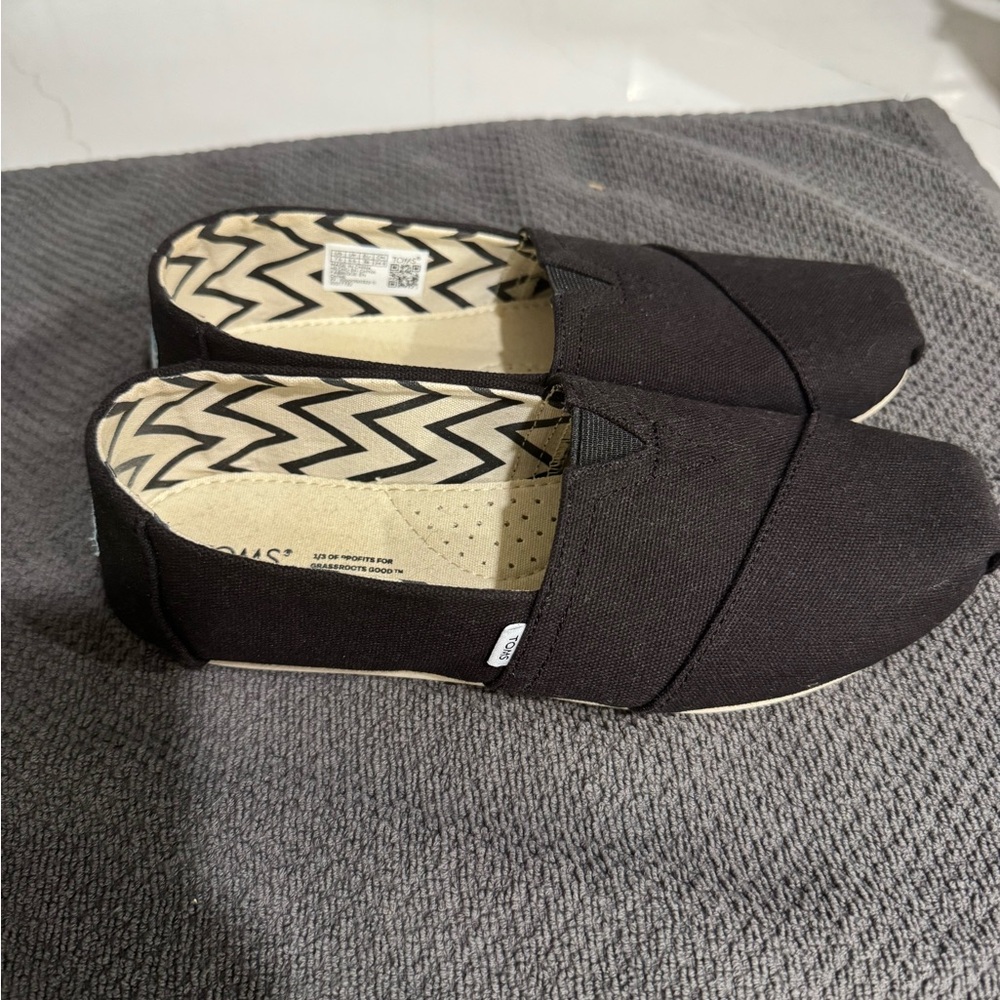 Toms Black Slip-On Shoes